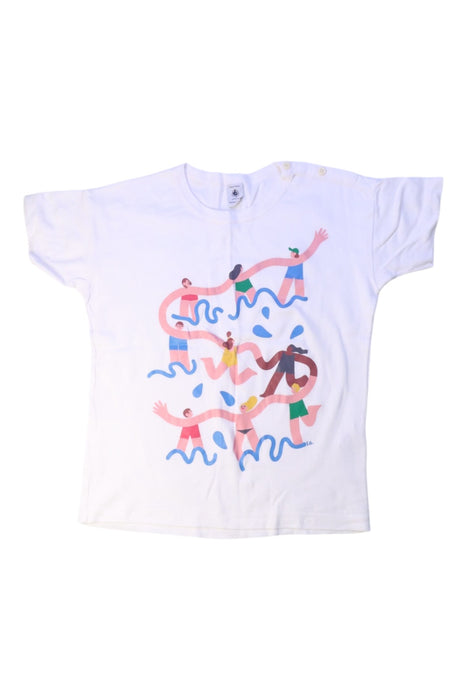 A White Short Sleeve T Shirts from Petit Bateau in size 10Y for girl. (Front View)