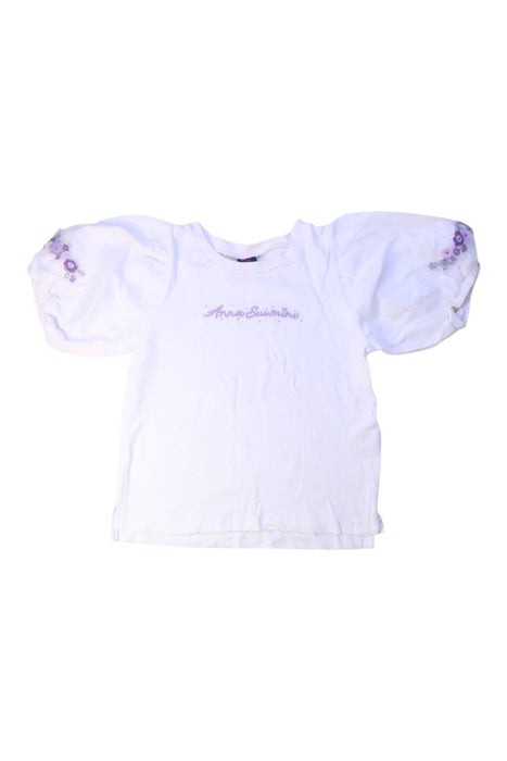 A White Short Sleeve Tops from Anna Sui in size 7Y for girl. (Front View)