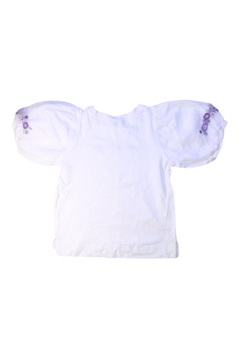 A White Short Sleeve Tops from Anna Sui in size 7Y for girl. (Back View)