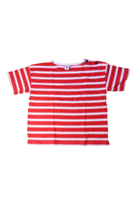 A Red Short Sleeve T Shirts from Petit Bateau in size 10Y for girl. (Front View)
