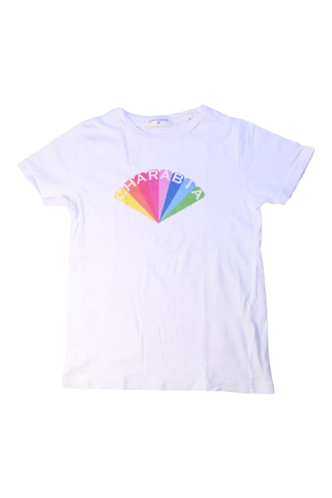 A Multicolour Short Sleeve T Shirts from Charabia in size 7Y for girl. (Front View)