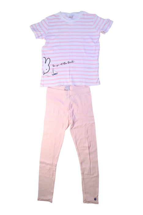 A Pink Pyjama Sets from Petit Bateau in size 10Y for girl. (Front View)