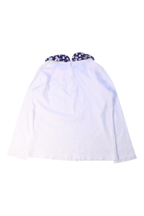 A White Long Sleeve Tops from Jacadi in size 6T for girl. (Back View)