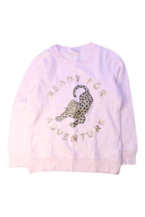 A Pink Crewneck Sweatshirts from Seed in size 7Y for girl. (Front View)