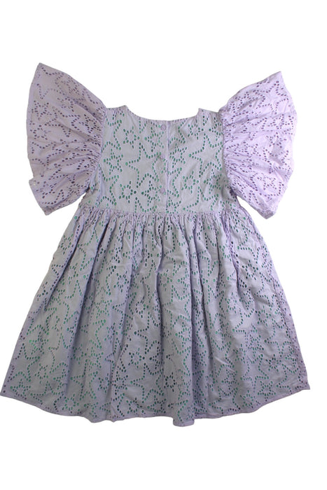 A Purple Short Sleeve Dresses from Stella McCartney in size 6T for girl. (Back View)