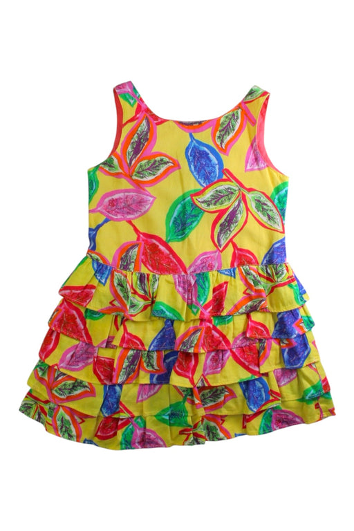 A Multicolour Sleeveless Dresses from Pan Con Chocolate in size 4T for girl. (Front View)