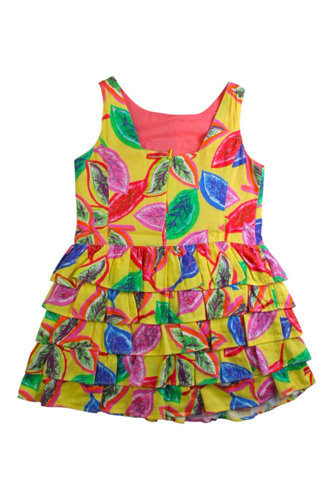 A Multicolour Sleeveless Dresses from Pan Con Chocolate in size 4T for girl. (Back View)