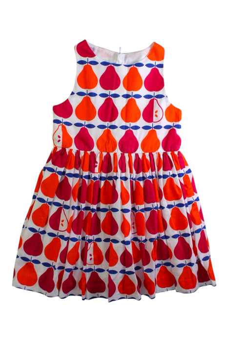 A Orange Sleeveless Dresses from Jacadi in size 4T for girl. (Front View)