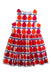 A Orange Sleeveless Dresses from Jacadi in size 4T for girl. (Front View)