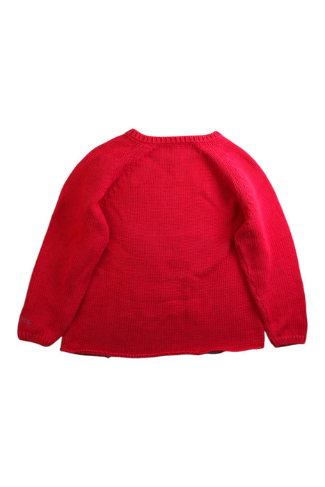 A Red Knit Sweaters from Nanos in size 3T for boy. (Back View)