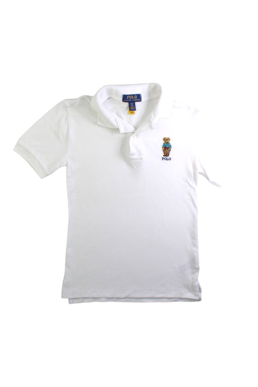 A White Short Sleeve Polos from Polo Ralph Lauren in size 8Y for boy. (Front View)