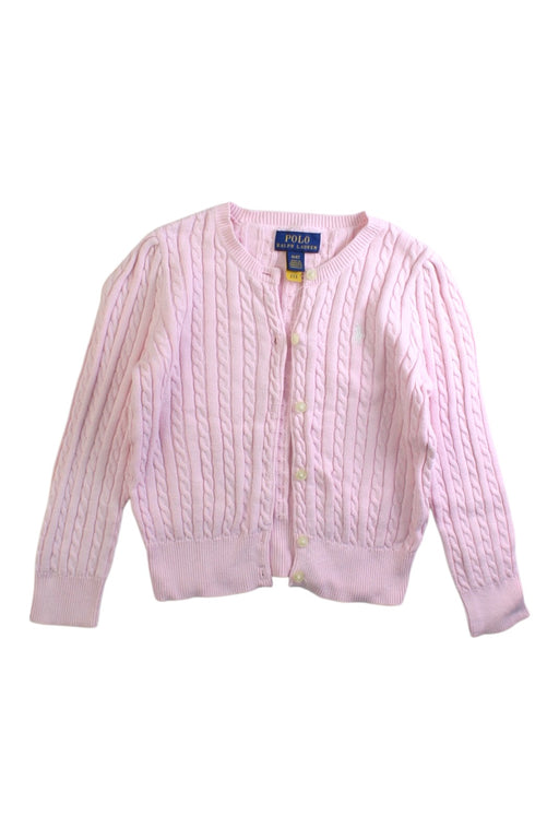 A Pink Cardigans from Polo Ralph Lauren in size 4T for girl. (Front View)