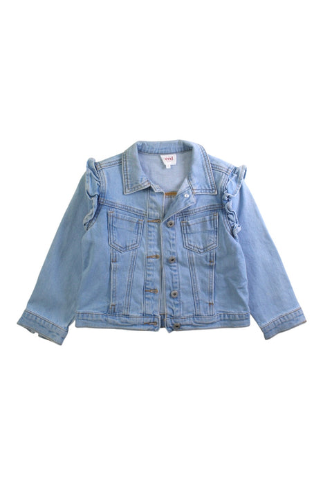 A Blue Lightweight Jackets from Seed in size 4T for girl. (Front View)