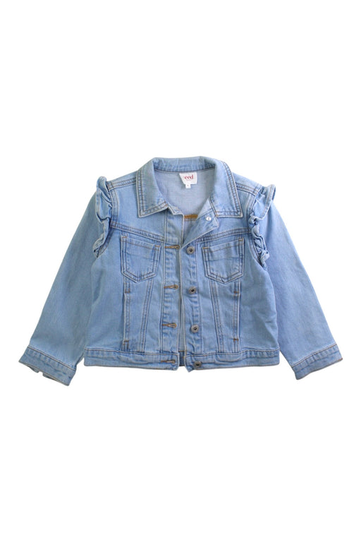 A Blue Lightweight Jackets from Seed in size 4T for girl. (Front View)