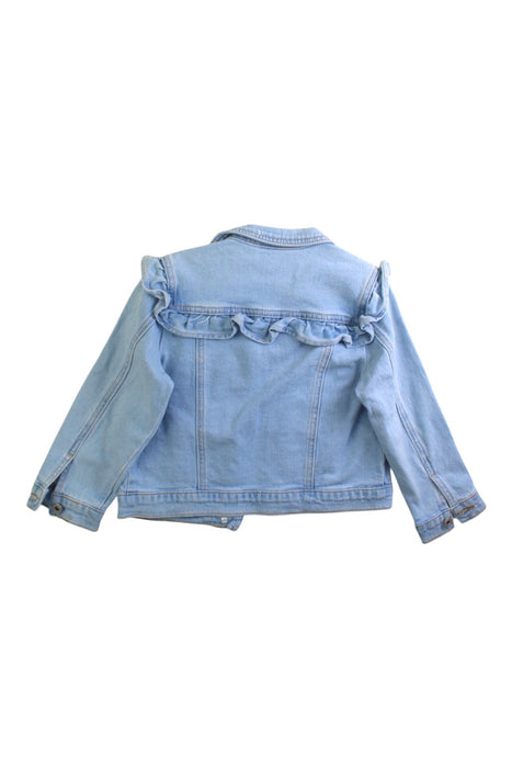 A Blue Lightweight Jackets from Seed in size 4T for girl. (Back View)