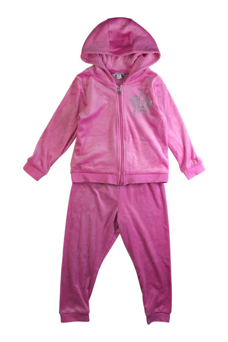 A Pink Pants Sets from Juicy Couture in size 7Y for girl. (Front View)