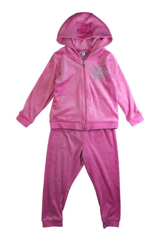A Pink Pants Sets from Juicy Couture in size 7Y for girl. (Front View)