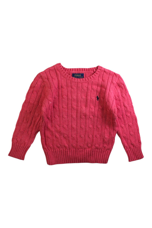 A Pink Knit Sweaters from Polo Ralph Lauren in size 3T for boy. (Front View)