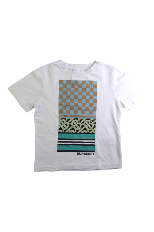 A White Short Sleeve T Shirts from Burberry in size 4T for boy. (Front View)