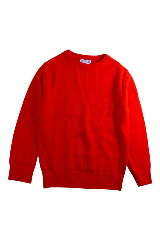 A Red Knit Sweaters from Jacadi in size 8Y for boy. (Front View)