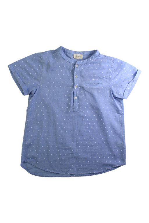 A Blue Short Sleeve Shirts from Nanos in size 10Y for boy. (Front View)