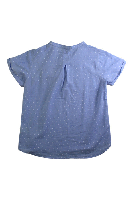 A Blue Short Sleeve Shirts from Nanos in size 10Y for boy. (Back View)