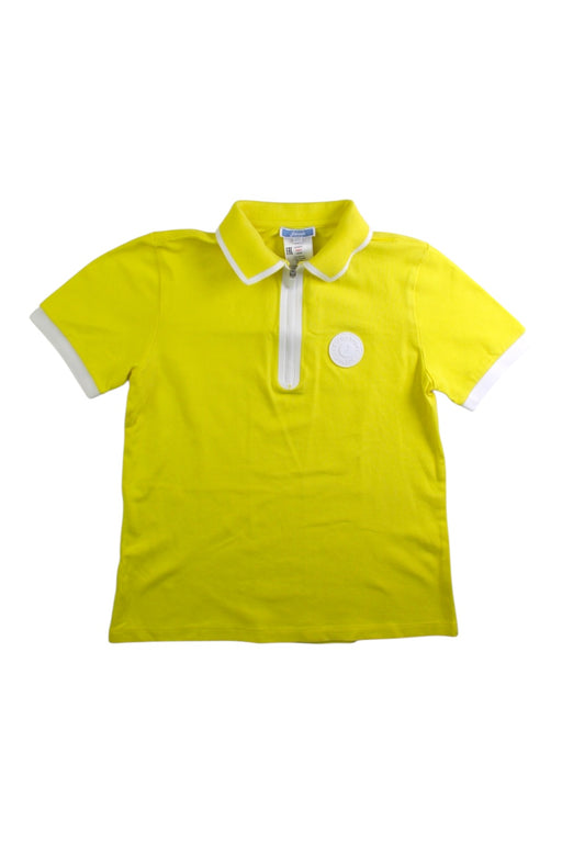 A Yellow Short Sleeve Polos from Jacadi in size 10Y for boy. (Front View)