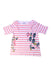 A Pink Short Sleeve Tops from Petit Bateau in size 6T for girl. (Front View)