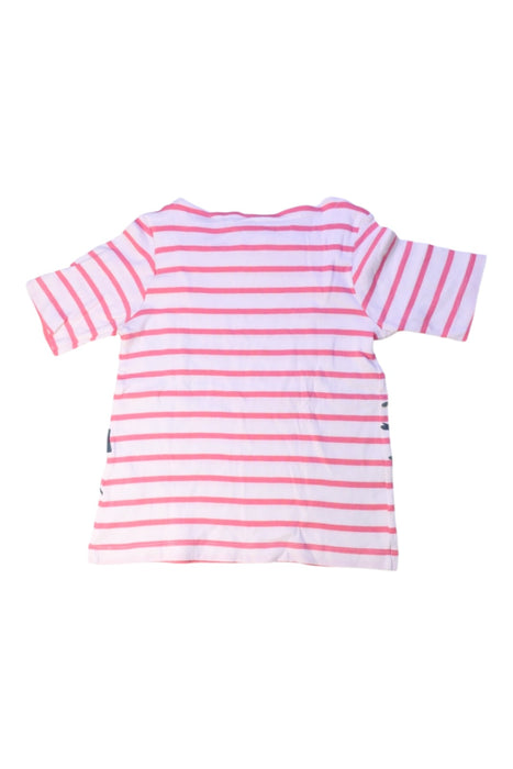 A Pink Short Sleeve Tops from Petit Bateau in size 6T for girl. (Back View)