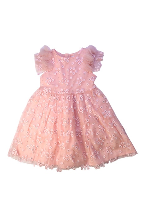 A Pink Sleeveless Dresses from Mayoral in size 6T for girl. (Front View)
