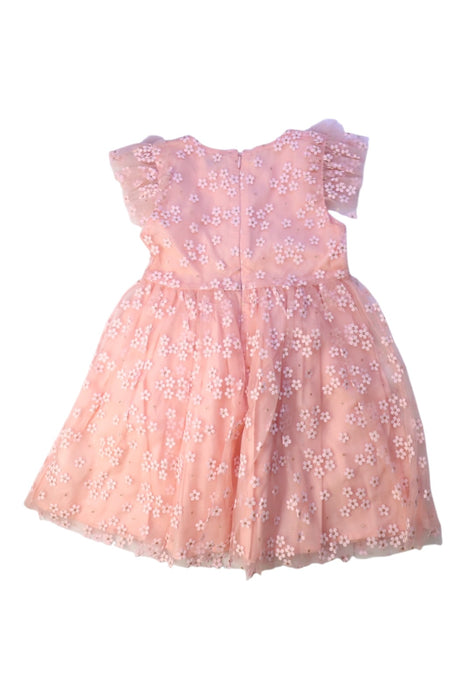 A Pink Sleeveless Dresses from Mayoral in size 6T for girl. (Back View)