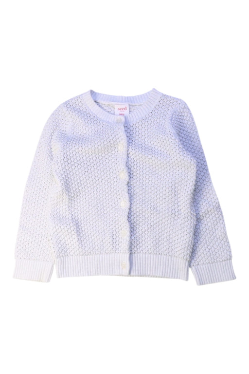 A White Cardigans from Seed in size 18-24M for girl. (Front View)