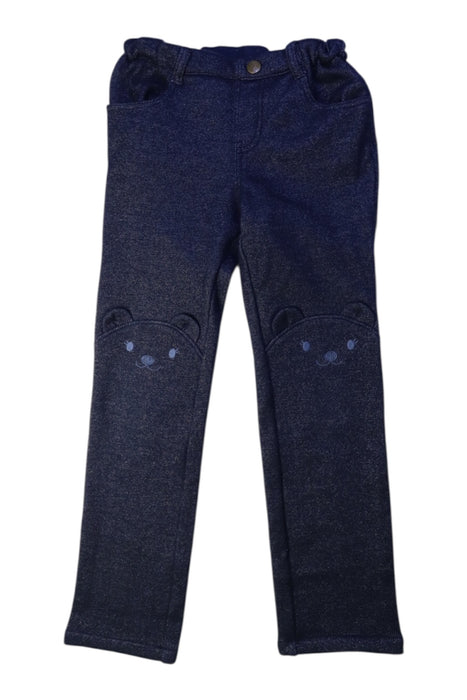 A Navy Casual Pants from Mezzo Piano in size 7Y for girl. (Front View)