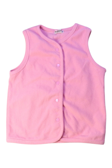A Pink Dress Up Vests from Miki House in size 5T for girl. (Front View)