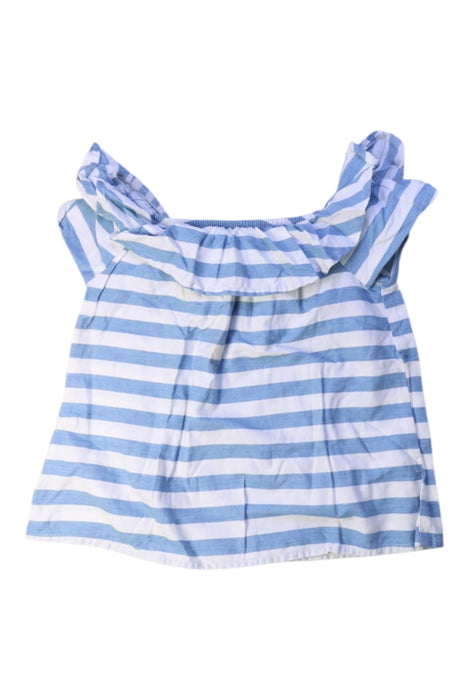 A Blue Sleeveless Tops from Seed in size 4T for girl. (Front View)
