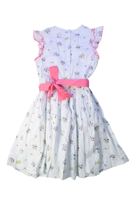 A White Sleeveless Dresses from Petit Bateau in size 8Y for girl. (Back View)