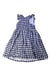 A Blue Sleeveless Dresses from Mayoral in size 7Y for girl. (Back View)