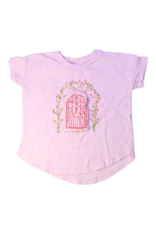 A Pink Short Sleeve Tops from Seed in size 3T for girl. (Front View)