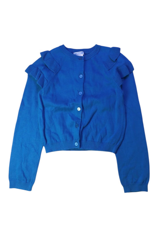 A Blue Cardigans from Jacadi in size 8Y for girl. (Front View)