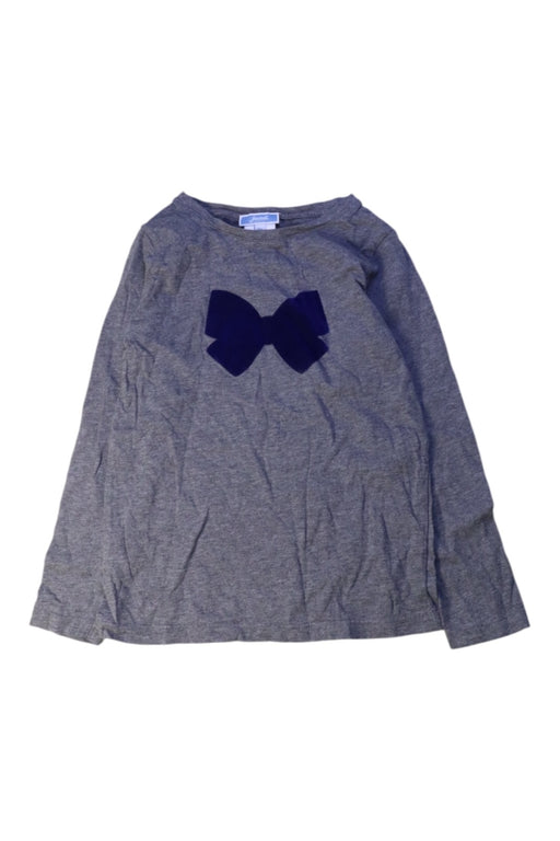 A Grey Long Sleeve Tops from Jacadi in size 6T for girl. (Front View)