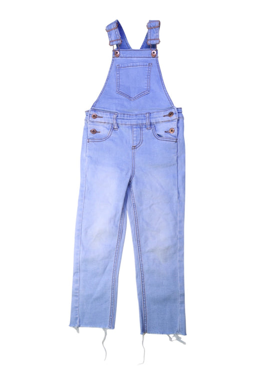 A Blue Long Overalls from Seed in size 5T for boy. (Front View)