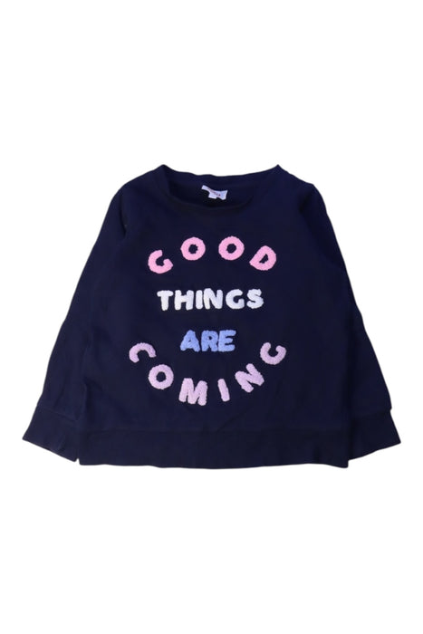 A Navy Crewneck Sweatshirts from Seed in size 5T for girl. (Front View)