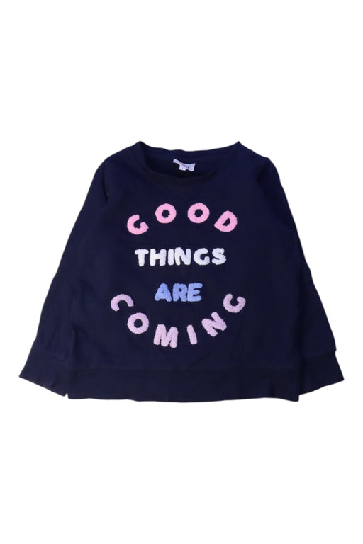 A Navy Crewneck Sweatshirts from Seed in size 5T for girl. (Front View)