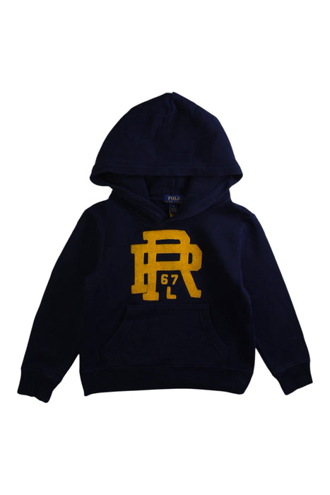 A Navy Hooded Sweatshirts from Polo Ralph Lauren in size 4T for boy. (Front View)
