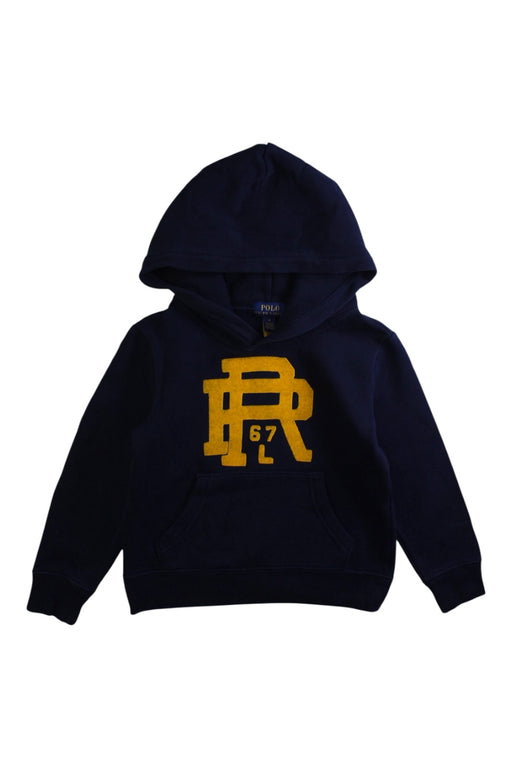 A Navy Hooded Sweatshirts from Polo Ralph Lauren in size 4T for boy. (Front View)