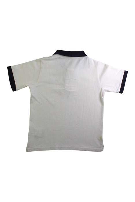 A White Short Sleeve Polos from Moncler in size 8Y for boy. (Back View)
