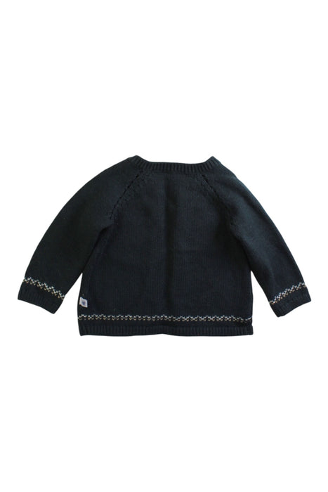 A Black Cardigans from Petit Bateau in size 6-12M for neutral. (Back View)