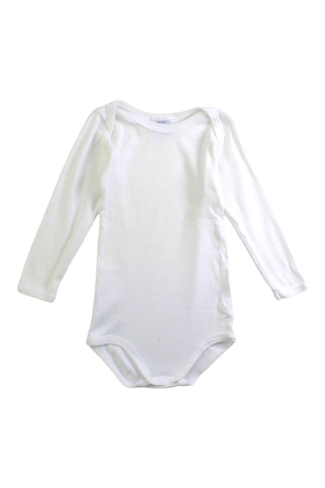 A White Long Sleeve Bodysuits from Petit Bateau in size 12-18M for neutral. (Front View)