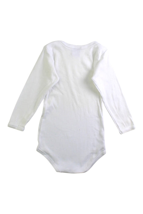 A White Long Sleeve Bodysuits from Petit Bateau in size 12-18M for neutral. (Back View)