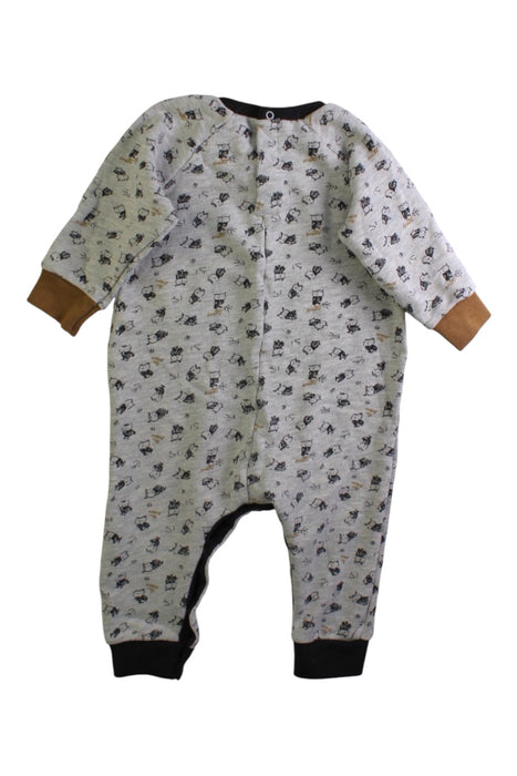 A White Long Sleeve Rompers from Petit Bateau in size 12-18M for boy. (Back View)